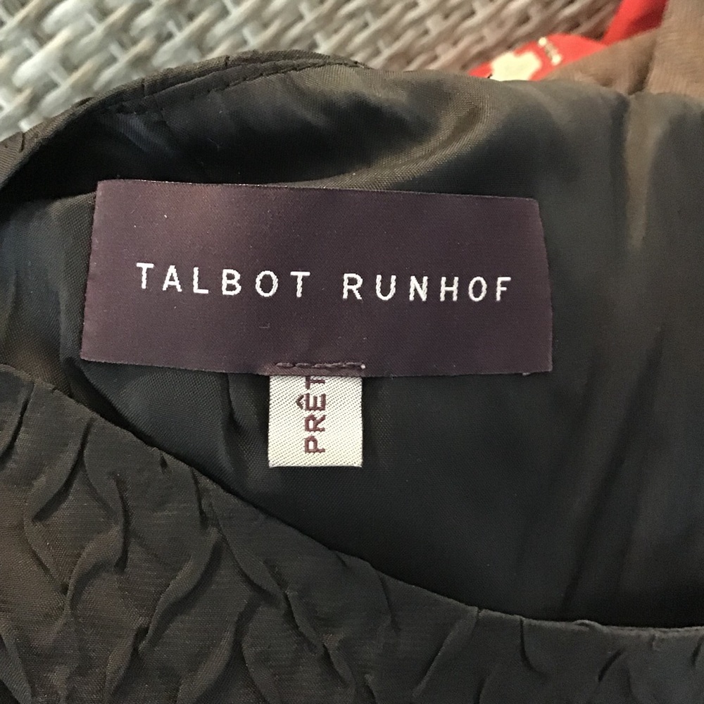 Talbot Runhof Dress Sheath Textured LBD - Picture 7 of 8